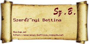 Szerényi Bettina névjegykártya