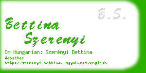 bettina szerenyi business card
