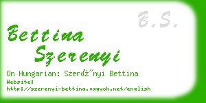 bettina szerenyi business card